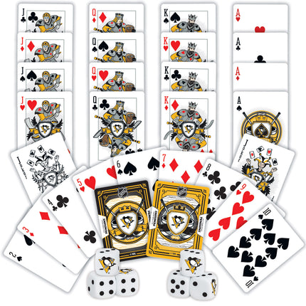 Pittsburgh Penguins NHL 2-pack Playing Cards & Dice Set