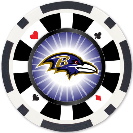 Baltimore Ravens NFL Poker Chips 100pc