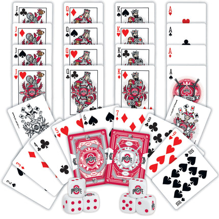 Ohio State Buckeyes NCAA 2-pack Playing Cards & Dice Set