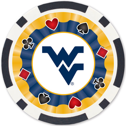 West Virginia Mountaineers NCAA Poker Chips 100pc