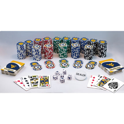 West Virginia Mountaineers NCAA 300pc Poker Set