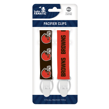 Cleveland Browns NFL Pacifier Clip 2-Pack