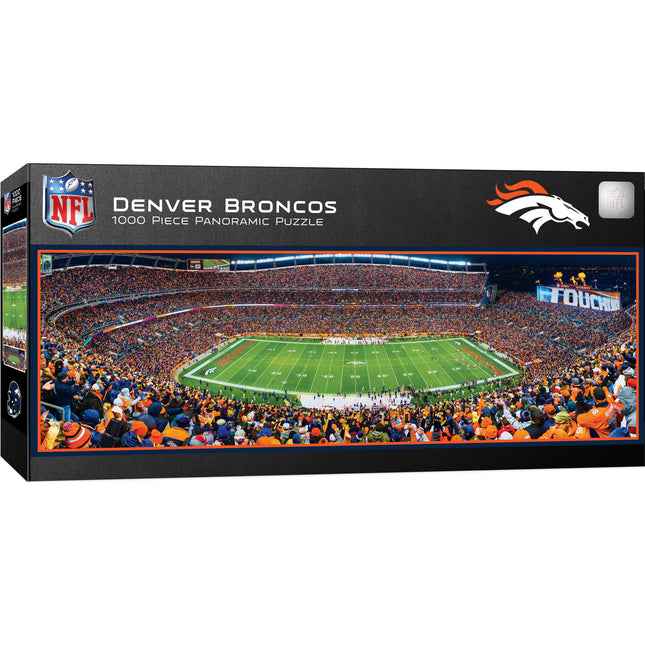 Denver Broncos - 1000 Piece Panoramic Jigsaw Puzzle - Center View