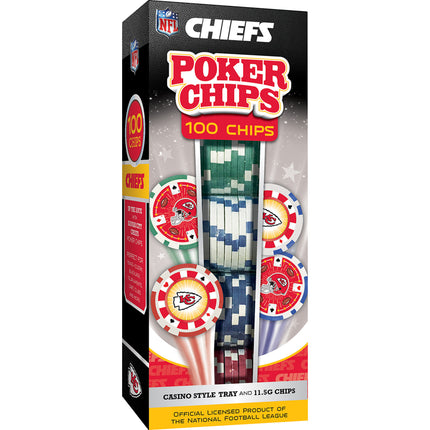 Kansas City Chiefs 100 Piece Poker Chips