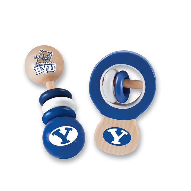 BYU Cougars - Baby Rattles 2-Pack