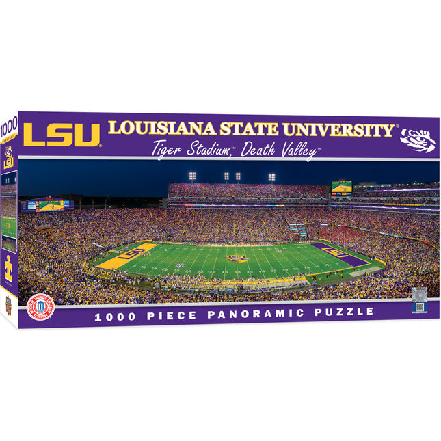 Stadium Panoramic - LSU Tigers 1000 Piece NCAA Jigsaw Puzzle - Center View