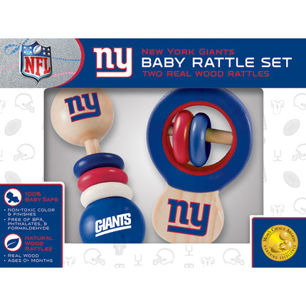 New York Giants NFL Wood Rattle 2-Pack