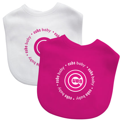 Chicago Cubs - Baby Bibs 2-Pack - Pink Set