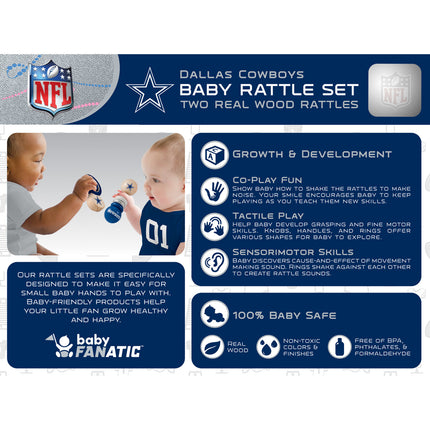 Dallas Cowboys - Baby Rattles 2-Pack