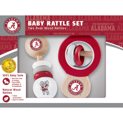 Alabama Crimson Tide NCAA Wood Rattle 2-Pack