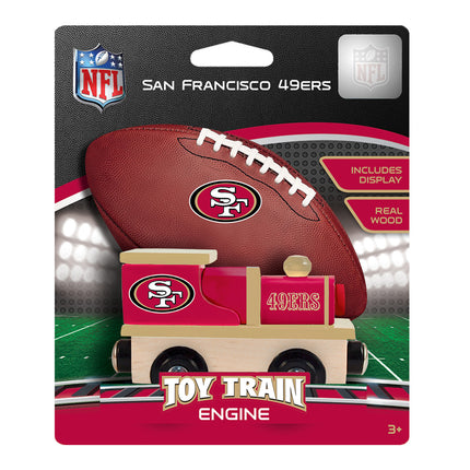 San Francisco 49ers NFL Wood Train Engine