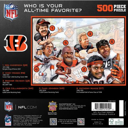 Cincinnati Bengals - All Time Greats 500 Piece Jigsaw Puzzle