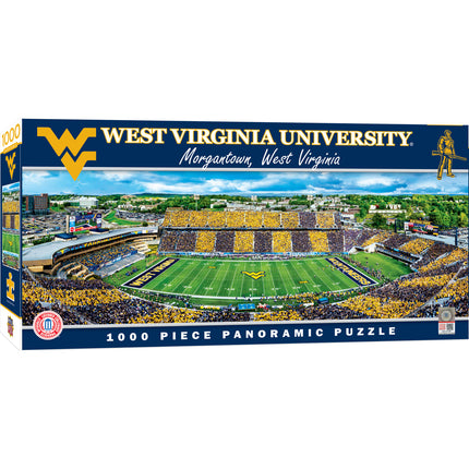 West Virginia Mountaineers - 1000 Piece Panoramic Jigsaw Puzzle - Center View